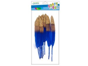 OZDOBA DEKORACYJNA PIÓRKA 10-15CM A'8 GRAN/ZŁ CF
