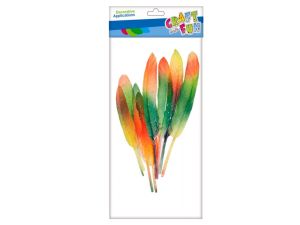 OZDOBA DEKORACYJNA PIÓRKA 10-15CM A'8 TĘCZA CF