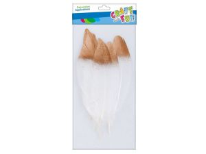 OZDOBA DEKORACYJNA PIÓRKA 17-22CM A'6 ZŁOT/B CF