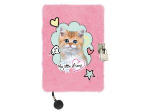 PAMIĘTNIK Z KŁ WŁ A5 96K MY LITTLE FRIEND PINK CAT