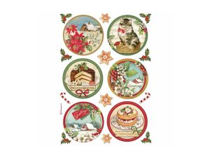 PAPIER RYŻOWY A4 STAMPERIA CHRISTMAS CLASSIC