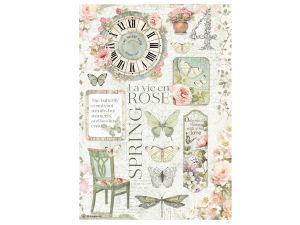 PAPIER RYŻOWY A4 STAMPERIA NEW STYLE HOUSE OF ROSE