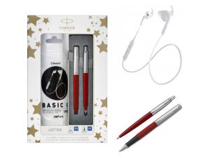 PARKER JOTTER PIÓRO+DŁUGOPIS+SŁUCHAWKI CZERWONY