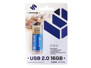 PENDRIVE STORANGE 16GB USB 2.0 BASIC BLUE