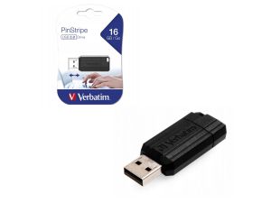 PENDRIVE VERBATIM PINSTRIPE USB 2.0 16GB CZARNY