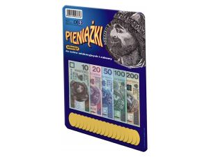 PIENIĄŻKI BANKNOTY MONETY EDUKACYJNE ADAMIGO 
