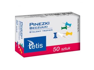 PINEZKI TABLICOWE BECZUŁKI KOLOR MIX 50SZT.  GP100