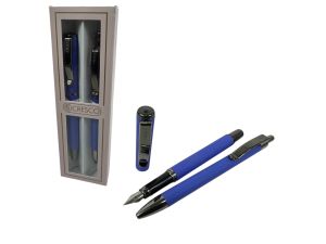 PIÓRO + DŁUGOPIS MASTER GUN W ETUI 28 MG-01 NIEBIESKIE CRESCO