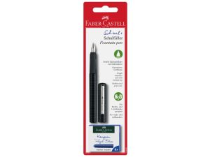 PIÓRO WIECZNE CZARNE + 6 NABOI  L/R FABER-CASTELL