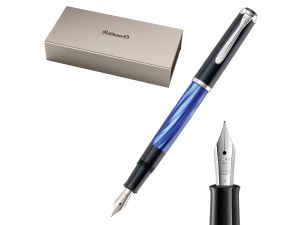 PIÓRO WIECZNE M205 F NIEBIESKIE MARMUR PELIKAN