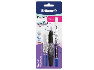 PIÓRO WIECZNE PELIKAN TWIST COLOR ZEST. BIAŁO-CZAR