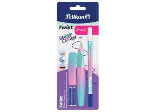 PIÓRO WIECZNE PELIKAN TWIST COLOR ZEST. RÓŻ-MIĘTOW