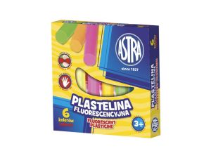 PLASTELINA 6 KOLORÓW FLUORESCENCYJA ASTRA 