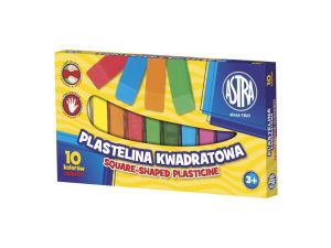 PLASTELINA KWADRATOWA 10 KOLORÓW ASTRA