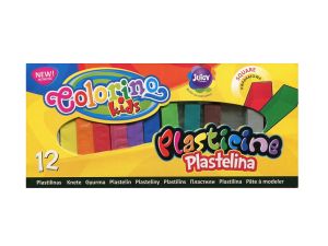 PLASTELINA KWADRATOWA 12 KOLORÓW COLORINO