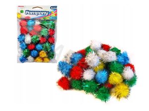 POMPONY METALICZNE 2CM MIX POM21