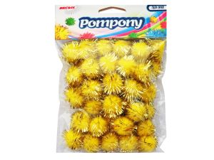POMPONY METALICZNE 2CM ZŁOTE POM22