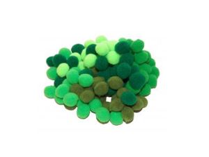 POMPONY POM12 ZIELONE 10MM 