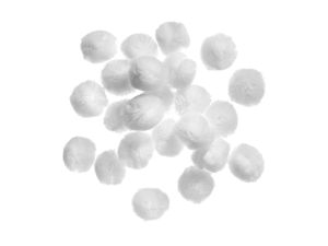 POMPONY TIULOWE 2CM BIAŁY 24SZT DALPRINT