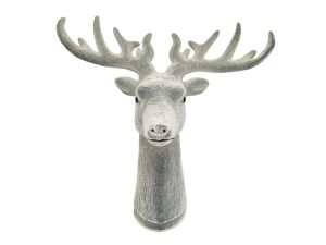 POROŻE Z GŁOWĄ RENIFER SZARE 30CM/32CM