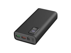 POWER BANK 20000 mAh LED SCREEN CZARNY PLATINET