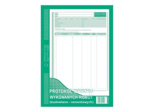 PROTOKÓŁ ODBIORU WYKONANIA ROBÓT A4 606-1