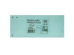 PRZEKŁADKI INDEKSUJĄCE 50 SZT 1/3 A4 BŁĘKITNE