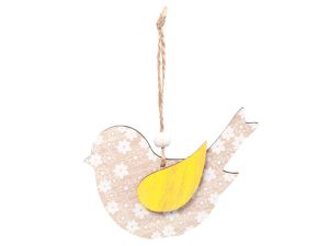 PTAK ZAWIESZKA DREWNIANA 17X10CM 2SZT NATUR MFP
