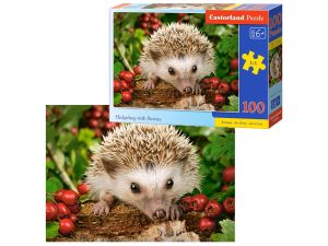 PUZZLE 100 B-111145 HEDGEHOG WITH BERRIES CASTOR