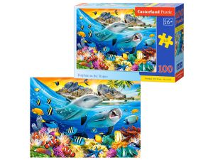 PUZZLE 100 B-111169 DOLPHINS IN THE TROPICS CASTOR