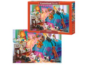 PUZZLE 1000 EL.C-104475-2 NAUGHTY PUPPIES CASTOR