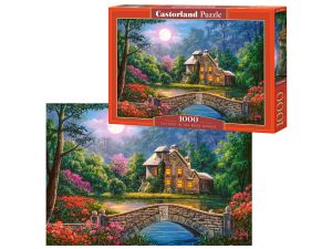 PUZZLE 1000 EL. COTTAGE IN THE MOON GARDEN CASTOR