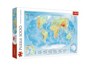 PUZZLE 1000 MAPA FIZYCZNA ŚWIATA 10463 TREFL