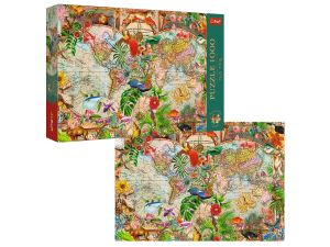 PUZZLE 1000 TEA TIME ANTYCZNA MAPA ŚWIATA 0776 TRE