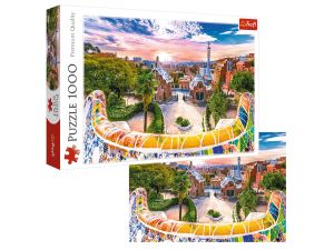 PUZZLE 1000 ZACHÓD SŁOŃCA NAD BARCELONĄ HISZPANIA