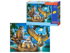 PUZZLE 180 EL. B-018437 RODZINA SOWY CASTOR
