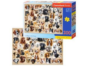PUZZLE 200 EL. B-222162 COLLAGE WITH DOGS CASTOR