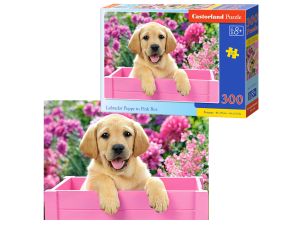 PUZZLE 300 B-030071 LABRADOR PUPPY IN PINK CASTOR