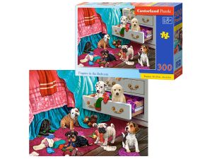 PUZZLE 300 B-030392 PUPPIES IN THE BEDROOM CASTOR