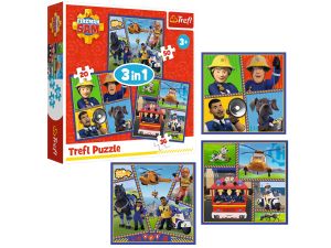 PUZZLE 3W1 DZIEŃ STRAŻAKA SAMA 34868 TREFL