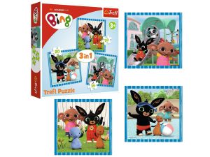 PUZZLE 3W1 ZABAWY Z PRZYJACIÓŁMI 34851 TREFL