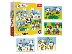 PUZZLE 4W1 DZIEŃ KICI KOCI 34372 TREFL
