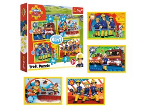 PUZZLE 4W1 POMOCNY STRAŻAK SAM 34373 TREFL