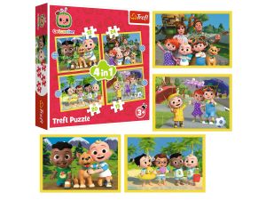 PUZZLE 4W1 POZNAJ BOHATERÓW COCOMELON TREFL