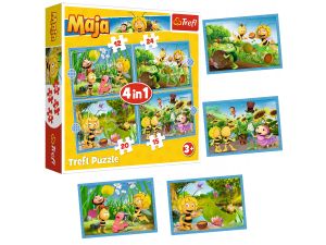PUZZLE 4W1 PRZYGODY PSZCZÓŁKI MAI 34356 TREFL