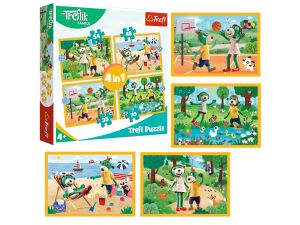 PUZZLE 4W1 TREFLIKI NA WAKACJACH 34623 TREFL