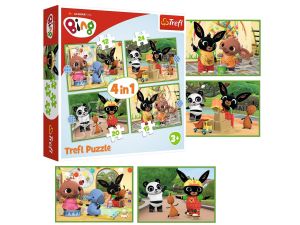 PUZZLE 4W1 WESOŁY DZIEŃ BINGA 34357 TREFL