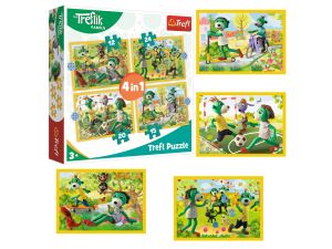 PUZZLE 4W1 WSPÓLNE ZABAWY TREFLIKÓW 34358 TREFL