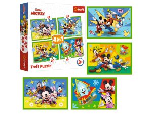 PUZZLE 4W1 WŚRÓD PRZYJACIÓŁ MYSZKA MIKI 34616 TREF