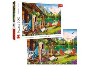 PUZZLE 500 DOMEK W GÓRACH 37408 TREFL